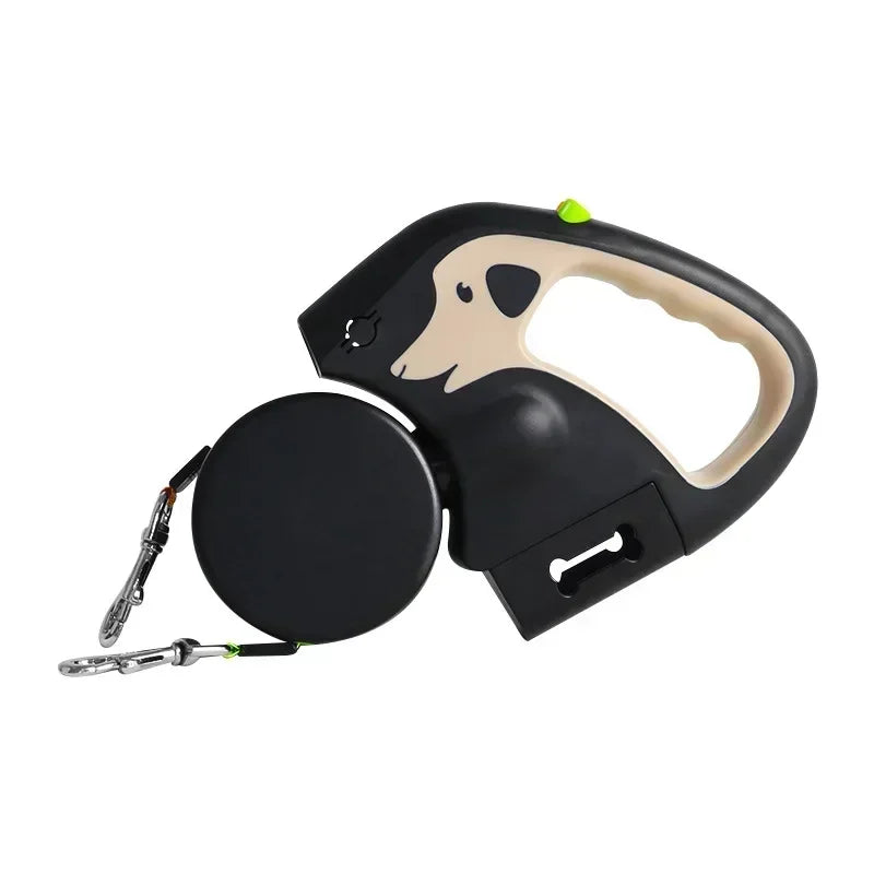 WOOFLEE DuoWalk™ – Laisse Rétractable Double pour Deux Chiens