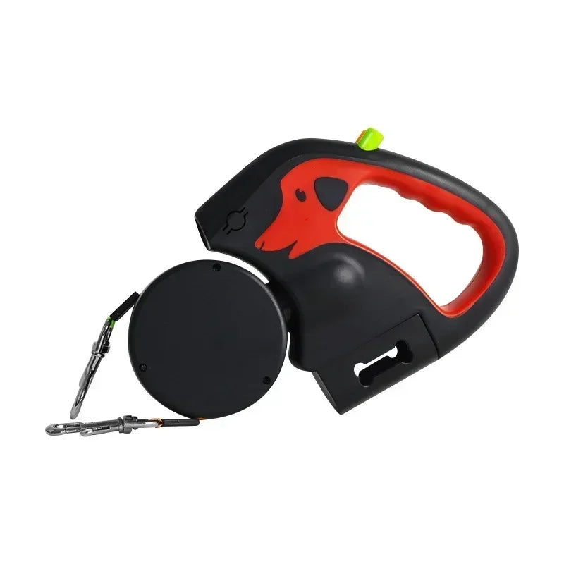 WOOFLEE DuoWalk™ – Laisse Rétractable Double pour Deux Chiens